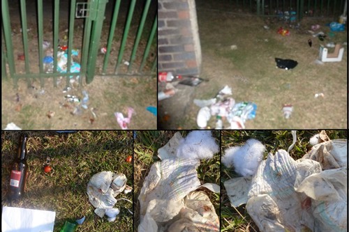 Rubbish by Gate -1 and Gate - 2 before residents took action